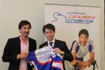 Andrea Prati, OK-Prsident von Lugano (rechts) prsentiert zusammen mit Fabian Cancellara die Cancellara-Challenge.