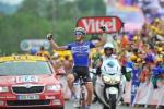 Sylvain Chavanel holt seinen zweiten Etappensieg bei der Tour de France und das Gelbe Trikot zurck (Foto: www.letour.fr)