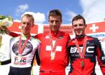 Podest Mnner: Marcel Wyss (2.), Martin Kohler (1.), Mathias Frank (3.) (Foto: Swiss Cycling)