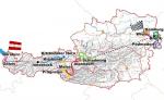 Die Streckenkarte der 63. Internationale Österreich-Rundfahrt 