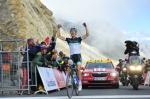Solo gewinnt Andy Schleck die Bergankunft am Galibier auf der 18. Etappe der Tour de France 2011 (Foto: www.letour.fr)