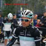 Il Lombardia - noch weiß er nichts von seinem Glück - der spätere Sieger des Rennens, Oliver Zaugg, vor dem Start in Mailand
