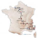 Streckenverlauf Paris - Nice 2013