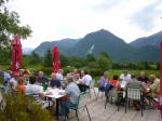 Abendessen auf der Hotel-Terrasse in Bovec