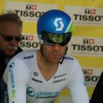 Svein Tuft am Start zum Einzelzeitfahren der Tour de Romandie 2014