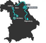 Etappenkarte Bayern Rundfahrt 2015