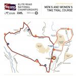 Hhenprofil & Streckenverlauf Nationale Meisterschaften Neuseeland 2016 - Einzelzeitfahren