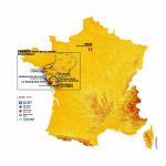 Karte des Grand Départ der Tour de France 2018