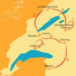 Tour de Romandie - Streckenkarte