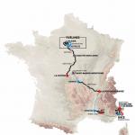 Streckenverlauf Paris - Nice 2020