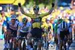 Wout Van Aert ist auf der 5. Etappe der Tour de France von niemandem zu schlagen (Foto: twitter.com/jumbovismaroad)