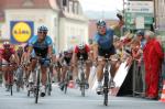 Andr Greipel (Columbia) gewinnt in Freital und bernimmt das Gelbe Trikot der Sachsen-Tour