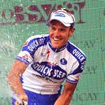 Wouter Weylandt nutzte seine Gelegenheit auf der 17. Etappe der Vuelta 2008 und durfte am Ende auf dem Podium feiern (Foto: www.lavuelta.com)