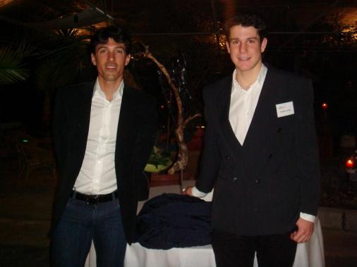 Ehrung Prix Jeunesse 2008: Fabian Cancellara (links) und Preistrger Claudio Imhof (Foto: Werner Imhof)