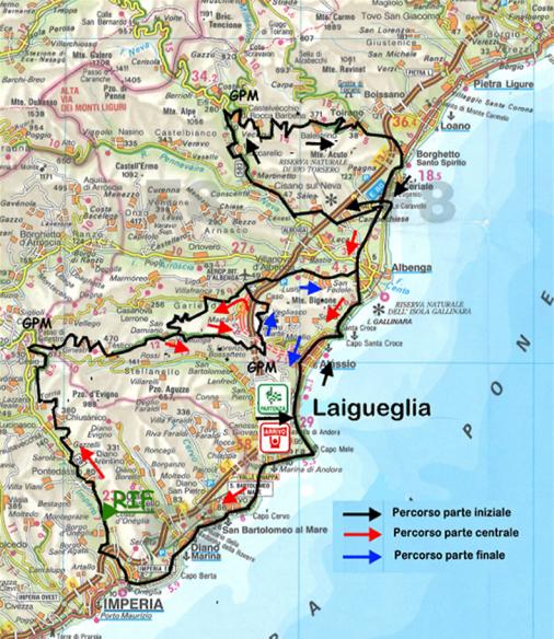 Streckenverlauf Trofeo Laigueglia 2009