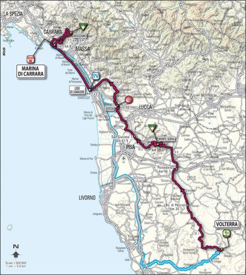Streckenverlauf Tirreno - Adriatico 2009 - Etappe 2