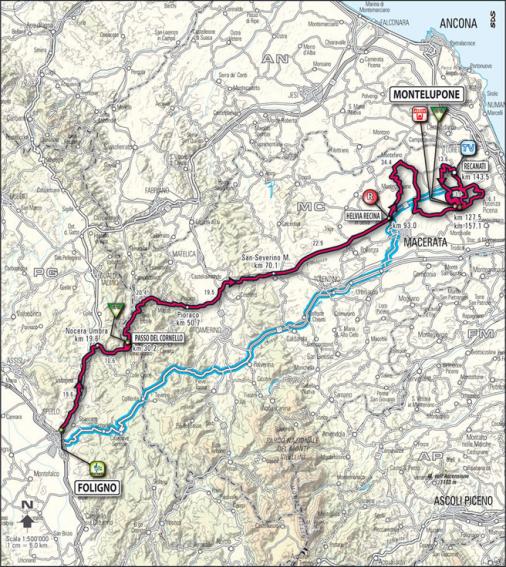 Streckenverlauf Tirreno - Adriatico 2009 - Etappe 4