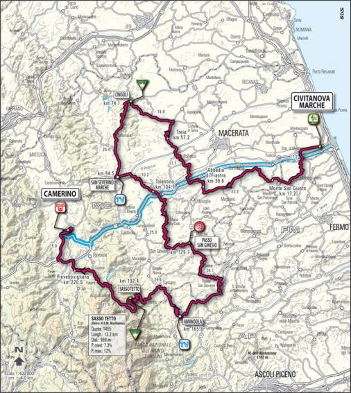 Streckenverlauf Tirreno - Adriatico 2009 - Etappe 6