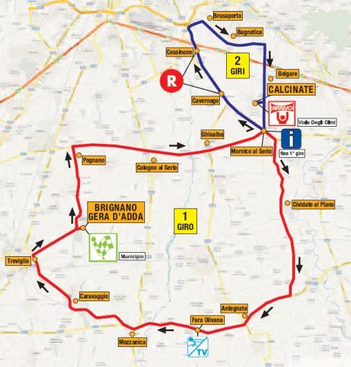 Streckenverlauf Settimana Ciclistica Lombarda 2009 - Etappe 2