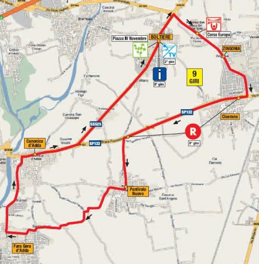 Streckenverlauf Settimana Ciclistica Lombarda 2009 - Etappe 3