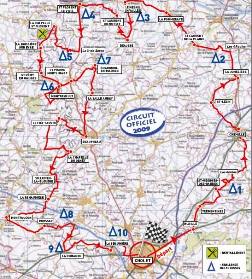 Streckenverlauf Cholet - Pays De Loire 2009