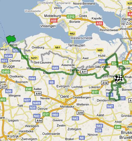 Streckenverlauf Belgien-Rundfahrt - Tour de Belgique 2009 - Etappe 3