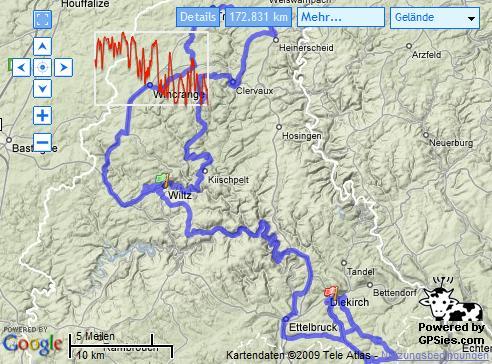 Streckenverlauf Skoda-Tour de Luxembourg 2009 - Etappe 3