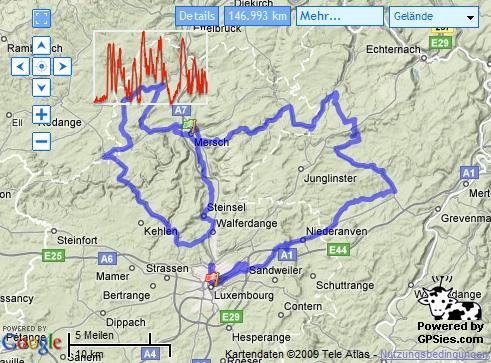 Streckenverlauf Skoda-Tour de Luxembourg 2009 - Etappe 4