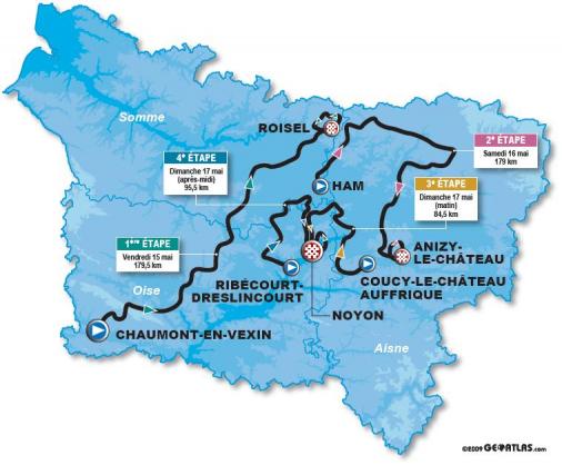 Streckenverlauf Tour de Picardie 2009