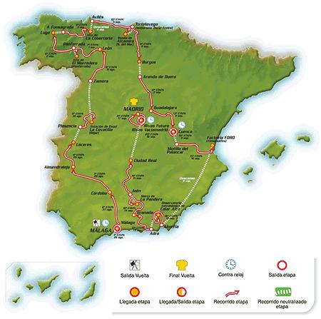 Karte Vuelta