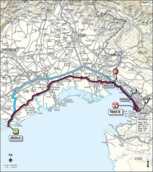 Streckenverlauf Giro d´Italia 2009 - Etappe 2