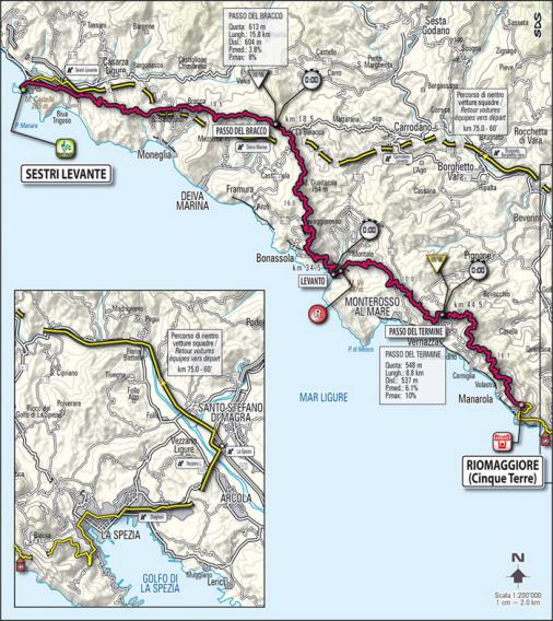 Streckenverlauf Giro d´Italia 2009 - Etappe 12