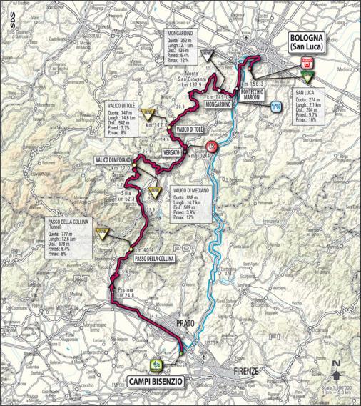 Streckenverlauf Giro d´Italia 2009 - Etappe 14