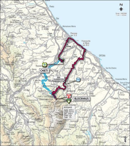 Streckenverlauf Giro d´Italia 2009 - Etappe 17