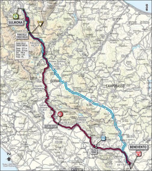 Streckenverlauf Giro d´Italia 2009 - Etappe 18