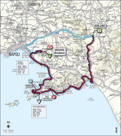 Streckenverlauf Giro d´Italia 2009 - Etappe 19