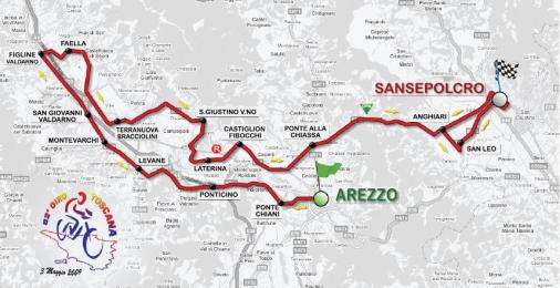 Streckenverlauf Giro di Toscana 2009