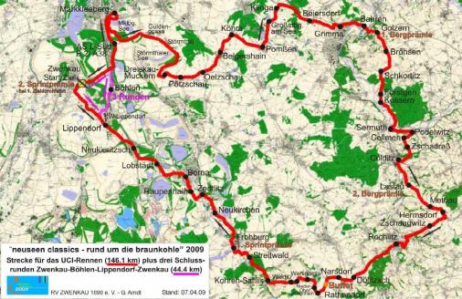 Hhenprofil Neuseenclassics - Rund um die Braunkohle 2009