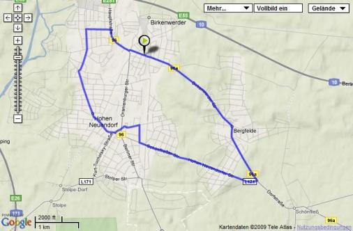 Streckenverlauf U23 Tour de Berlin - Etappe 4
