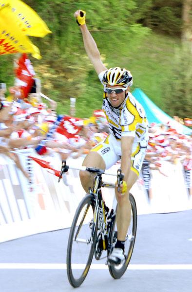 Albasini Gewinner der ersten Bergankunft der Tour de Suisse in Serfaus 