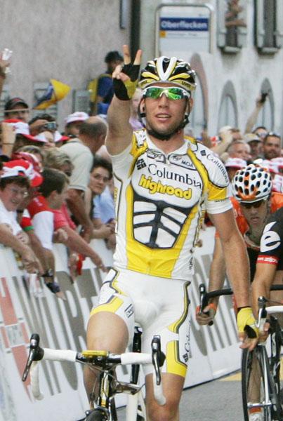 Columbias Siegesserie bei Tour de Suisse hlt mit zweitem Spurtsieg von Cavendish an  Cancellara rckt auf neun Sekunden an Valjavec heran 