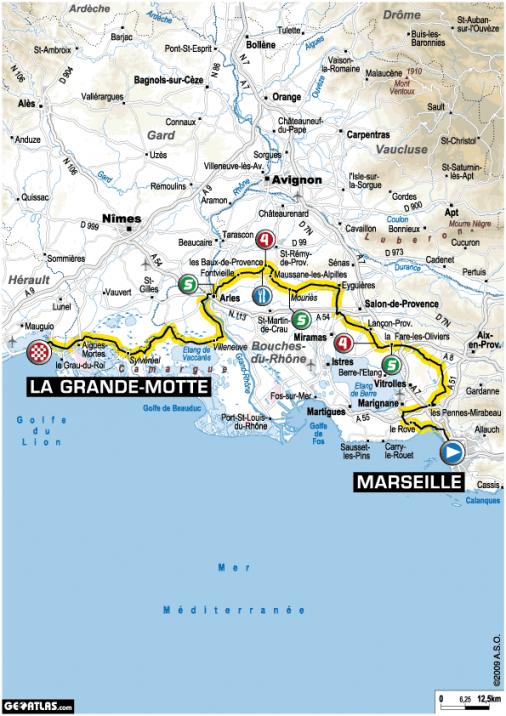 Streckenverlauf Tour de France 2009 - Etappe 3