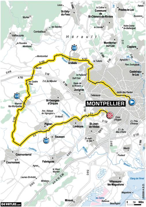 Streckenverlauf Tour de France 2009 - Etappe 4