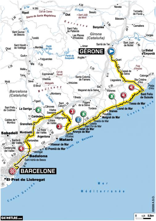 Streckenverlauf Tour de France 2009 - Etappe 6