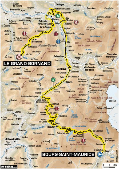 Streckenverlauf Tour de France 2009 - Etappe 17