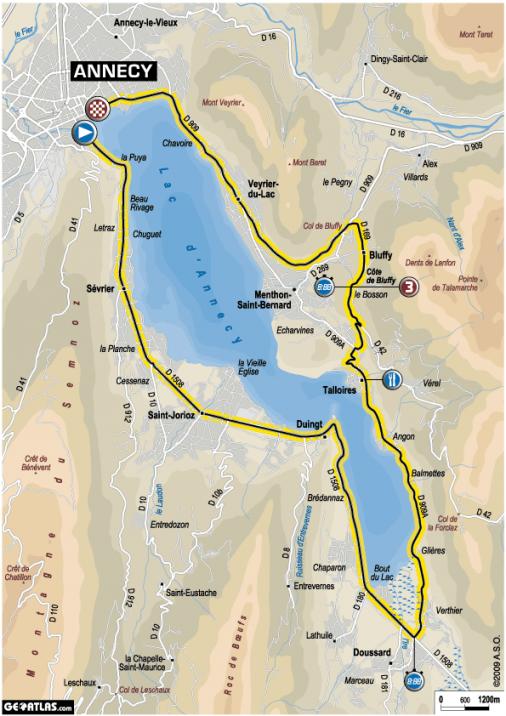 Streckenverlauf Tour de France 2009 - Etappe 18