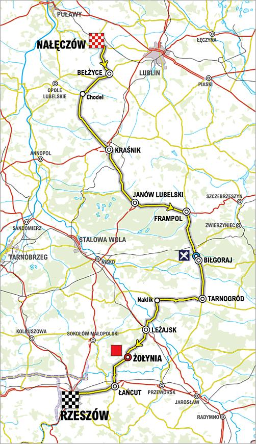 Streckenverlauf Tour de Pologne 2009 - Etappe 4