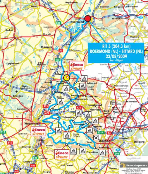 Streckenverlauf Eneco Tour 2009 - Etappe 5