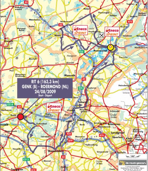 Streckenverlauf Eneco Tour 2009 - Etappe 6