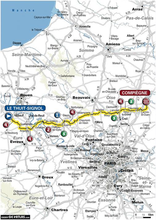Streckenverlauf Tour de l`Avenir 2009 - Etappe 3